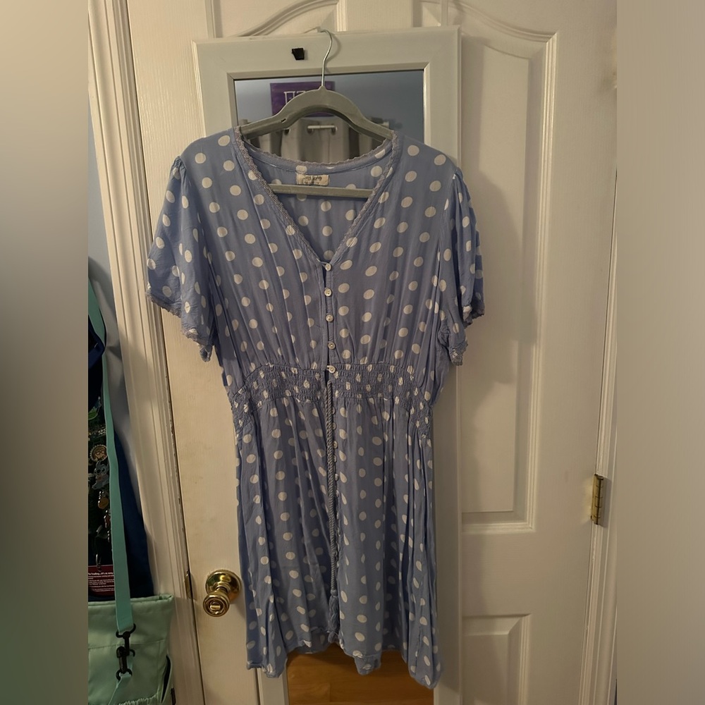Blue Polka Dot Dress